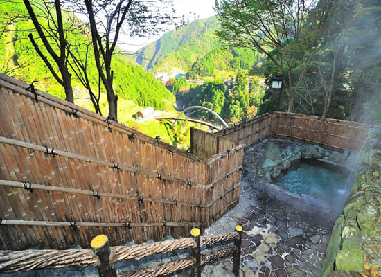 祖谷渓温泉　ホテル秘境の湯露天風呂写真